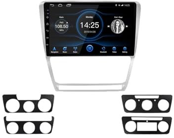 9 Pulgadas Android 13 Radio Coche para Skoda Octavia 2 A5 2008-2013 con Android Auto/Carplay GPS WIFI/4G Bluetooth Radio FM Pantalla Dividida USB SWC GPS Coche Navegador(8+256G)