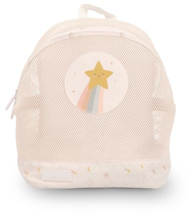 Monnëka Kinderrucksack Anti-Sand | Leicht und atmungsaktiv, schnelltrocknendes Gitter, verstellbare und gepolsterte Träger, ideal für Strandtücher und Strandspielzeug | Starlight
