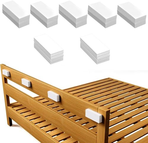MBAIYO 20Pcs Headboard Stoppers EVA Foam Furniture Wall Protectors Anti-Shake Couch Wall Protector Self Adhesive Soundproof Furniture Pads White Headboard Bumper(white)