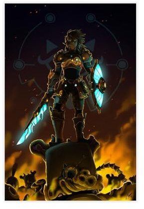 LIPOYE Anime Zelda Leinwand Poster, Dekoration für Schlafzimmer, Büro, Schlafzimmer, Geschenk, 20x30cm