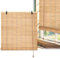 Natürlich Bambusrollo Mit Lifter, Sonnenschutz Raffrollo Mit Hakenaufhängung, Anpassbar 45-180cm Bambus Rollos Outdoor Sichtschutz Einfache Montage Für Küche Balkon Schlafzimmer Gartenlauben