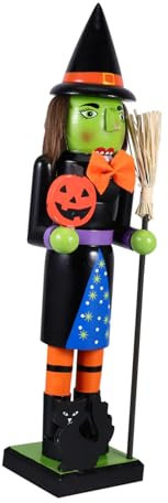 BESTOYARD Holz Nussknacker Figur Halloween Dekoration Ornament Für Fensterbank Kaminsims Bücherregal Kuchentisch