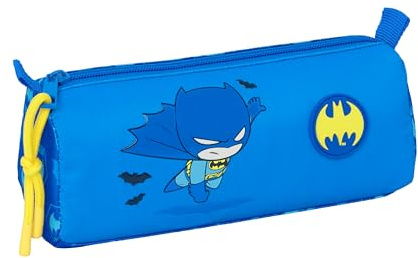 safta Batman Preschule Federmäppchen mit Reißverschluss und Fach, Federmäppchen für Kinder, ideal für Kinder im Schulalter, bequem und vielseitig, Qualität und Widerstandsfähigkeit, 21 x 7 x 8 cm