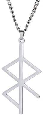 fycouyee Mode-Crowd Hip Hop Star Mangman geometrische Linie Anhänger Edelstahl Halskette
