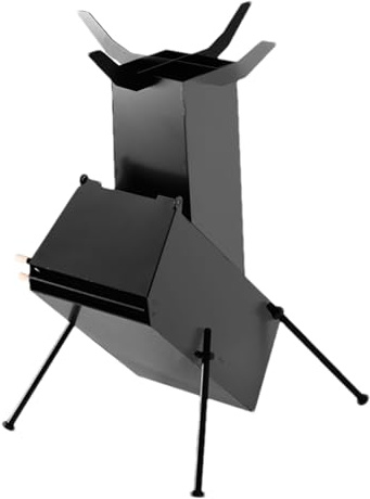 Raketenofen zum Kochen, Raketenofen Camping - Selbstspeisender | ofen, Heizbrennerofen, Outdoor-Herd zum Kochen, Camping, Wandern, Angeln, Rucksackreisen