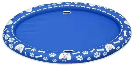 Qiwieod Matelas De Piscine Gonflable pour Chiens - Radeau Gonflable Résistant À La Déchirure pour Animaux - Radeau Gonflable de Piscine pour Chien,pour Jeux Et Natation Au Lac Étang Rivière Plage en