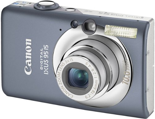Canon Digital IXUS 95 IS Digitalkamera (10 MP, 3-fach opt. Zoom, 6,4cm (2,5 Zoll) Display, Bildstabilisator) Grey
