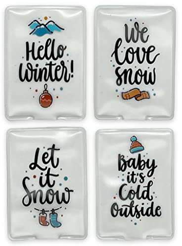 MIK funshopping Handwärmer Taschenwärmer Sets (4er-Set Let it Snow)