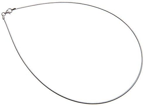 Omega Halsreifen 1,2mm Durchmesser - 925 Sterling Silber, Länge 38-50cm