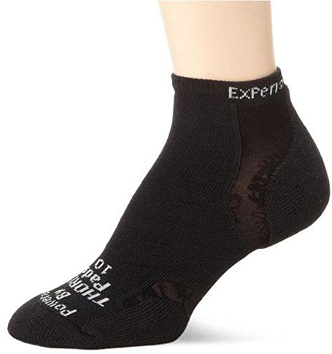 Thorlos Unisex Thorlo Experia No Show Multi-Aktivitäts-Socken, Schwarz, Größe XS