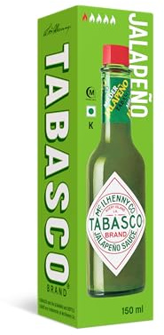 Tabasco Original Green Jalapeno Authentic Hot Sauce, 1 x 150ml, Hot Chilli Sauce, no artificial colours or flavourings, perfect for Chicken, Nachos and Tacos