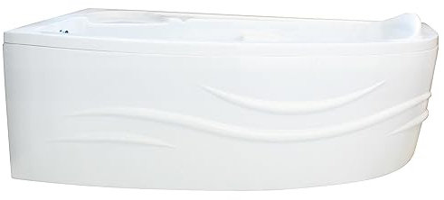 ONDÉE, Plato de ducha LARY, Plato de instalación, 80x120x13cm, Fácil de mantener, Acrílico y ABS blanco, estructura metálica reforzada con fibra de vidrio, Se entrega sin desagüe, Blanco