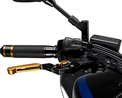 Puig Foldable EXTENDABLE Brake Lever 3.0. Black/Select.Gold/Extend.Gold