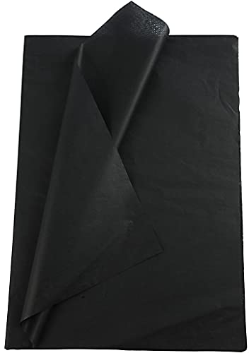 Seidenpapier, Blatt 50x70 cm, 14 cm, schwarz, 25Blatt