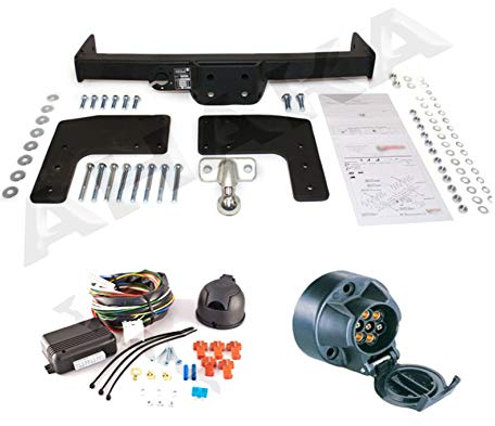 AHK Anhängerkupplung mit Elektrosatz 7 polig für MB Sprinter W906 / VW Crafter 30/35/50 2006- Anhängevorrichtung Hängevorrichtung - starr, mit angeschraubtem Kugelkopf