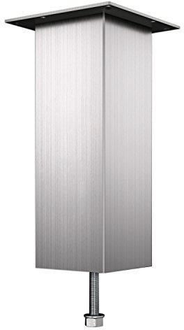 Bar-Konsole JUMBO gerade | 80x80 mm | Edelstahl Effekt | Höhe: 230 mm | 1 Stück
