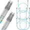 BEYONDTECH Jarretière Optique LC a LC OM3 Multimode Duplex (2 Mètres) - Cordon de Brassage Câble Fibre Optique UPC/UPC - 50/125 (LSZH)