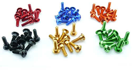 Gilera Runner Piaggio Schrauben Verkleidung Aluminium rot blau schwarz gold grün orange eloxiert 10er Set, Farbauswahl:Gold eloxiert