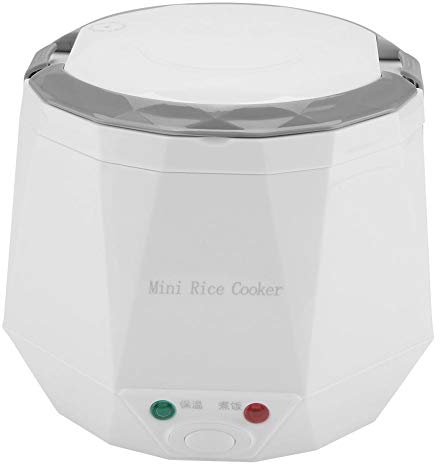 Boîte à déjeuner Chauffante Électrique 24v pour Camion 1,6 L Cuiseurs à Riz Boîte Repas Pour Chauffeurs Voyage Pique-Nique, 140W(White)
