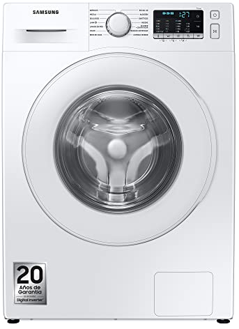 SAMSUNG WW90TA046TE/EC Lavatrice Standard Serie 5, 9 kg, Caricamento frontale, Bianco, Tecnologia EcoBubble, Motore Digitale Inverter, Auto Dosatore, Intelligenza Artificiale