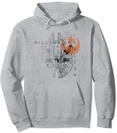 Star Wars Millennium Falcon Schematic Sudadera con Capucha