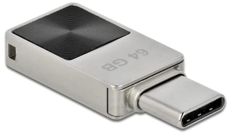Delock Mini USB 3.2 Gen 1 USB-C Speicherstick 64 GB - Metallgehäuse 54084 Silber