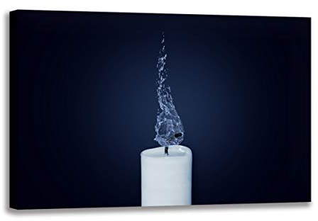 Five-Seller Kerze Wasser Flamme Illustration Kunst Ölgemälde Auf Leinwand Wandkunst Poster Und Drucke Wandschmuck Bilder Für Wohnzimmer Wohnkultur (1,100x160cm-ohne Rahmen)