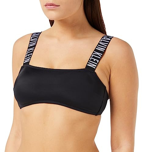 Calvin Klein Damen Bandeau Bikinioberteil Gepolstert, Schwarz (PVH Black), S