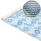 ANRO Weichschaummatte Badematte Badvorleger Duschvorleger Antirutsch Badläufer Patchwork Blau 400x130cm