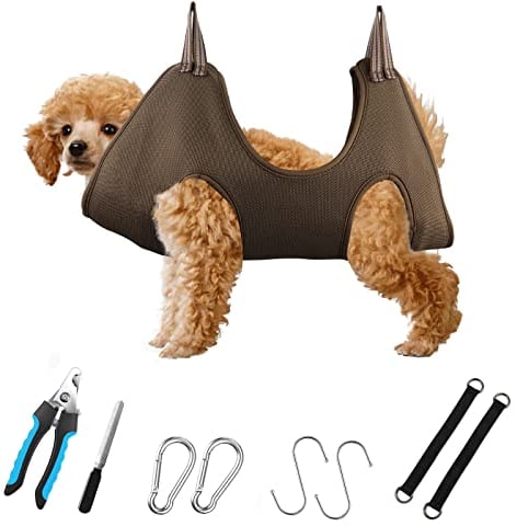 DaizySight Dog Grooming Hammock Kit for Small Dogs - Size S, Pet Hanging Cradle for Nail Trimming Clipping