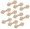 WANDIC Strickjacke-Clips, 10 Paar Vintage Hohle Blumen-Umhang-Verschlüsse Zum Aufnähen von Haken Und Ösen, Umhang-Verschlüsse Für Pullover, Schal, Licht Gold