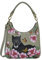 Anna by Anuschka Damen Hobo, echtes Leder, groß, klassisch, handbemalt, originelles Kunstwerk außen, Garten, Garden Panther