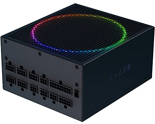 Razer Katana Power Supply aRGB PSU: Silent, Powerful aRGB 140mm PWM Fan - Chroma aRGB - Modular by Design - 80 Plus Platinum Rated - Zero RPM Mode - 1200W