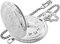 Tiong Silver Shield Herren Taschenuhr, arabische Ziffern Digitale Skala Herren Quarz Taschenuhr Herren Quarz Taschenuhr mit Kette, Mb-cfj010…