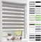 BelleMax Doppelrollo Klemmfix ohne Bohren & mit Bohren, 55x120cm(BxH), Marmor Grau, Duo Rollo, Sonnenschutz lichtdurchlässig Blickdicht, Klemmrollo Fensterrollo, Rollos für Fenster und Tür