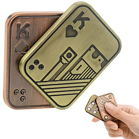 DXiongW Metall Poker Fidget 4,5x3,5cm Fidget Magnet Slider Magnetic Push Slider Fidget, Fidget Toys Metall Slider für Erwachsene Haptische Dekompression Sensorischer Würfel
