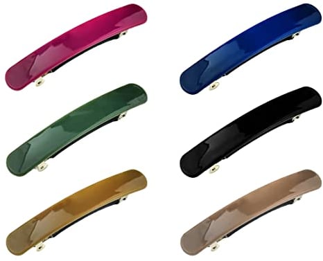 XPEX Lot de 6 Pinces à Barrette pour Femme, Pinces à Barrette françaises, Accessoires pour Cheveux Classiques Vintage Snap Barrette, Pinces à Cheveux pour Femme