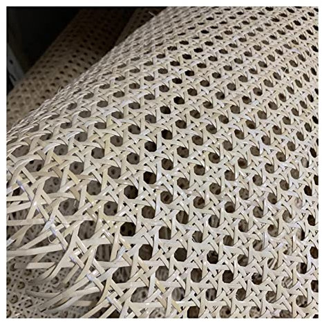 HASMI Natural Rattan Material Roll Net Weave, Wicker Rattan Roll Gepresst/80Cm*400Cm(32In*158In)
