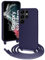 FERLAN Coque avec Cordon pour Samsung Galaxy S22 Ultra,Ultra Mince Antichoc Silicone Liquide Souple Étui avec Cordon Souple Doux Portable Lanyard Couverture Protection,Bleu Profond