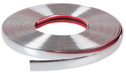 Chromée Bande Garniture Voiture, 20mm X 5m Baguette Auto-adhésive Chromée Auto Accessoires Garniture Extérieurs pour Camion Voiture