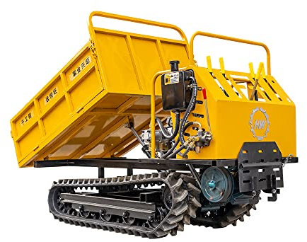 1.2tons/2646lbs Track Wheel Barrow Dumper, Heavy Duty Outdoor Garden Dump Cart, All-Terrain Utility Cart Motorized Wagon, Suitable for Garden, Sports, Camping, Picnic, Farm (HW-1200L)