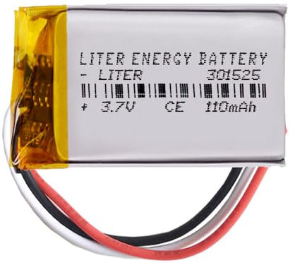 Batterie à 3 Fils 301525 LiPo 3.7V 110mAh 0.407Wh 1S 5C Liter Energy Battery Rechargeable avec PCM thermistance NTC Montre électronique Ne Convient Pas à la Radiocommande 27x15x3mm (3P|110mAh|301525)