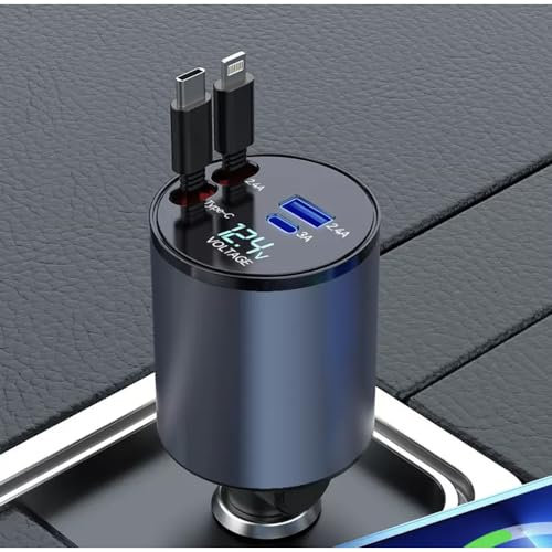 Coche Cargadores de Coches para Kia Potentia,Mechero Cargador de Coche USB Adaptador Carga Rápida Movil Carga Rapida Enchufe Mechero Accesorios,A