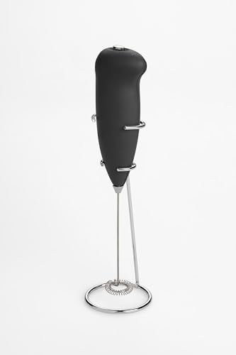 Tala Milk Frother with Stand, for Lattes, Cappuccinos, Hot Chocolates, Sauces and More, Stainless Steel Whisk, Takes Two AA Batteries Not Supplied - Frother 21 x 5cm Stand 16.5 x 6cm
