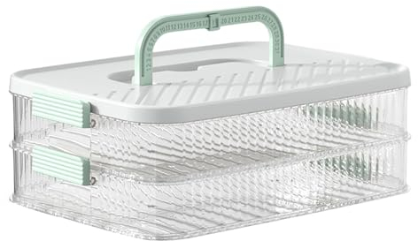 Fellflying Recipiente Para Jamón Y Queso Para Nevera,Recipiente Para Para Nevera - Caja contenedora de almacenamiento de alimentos para frigorífico - Caja apilable extraíble para guardar queso,