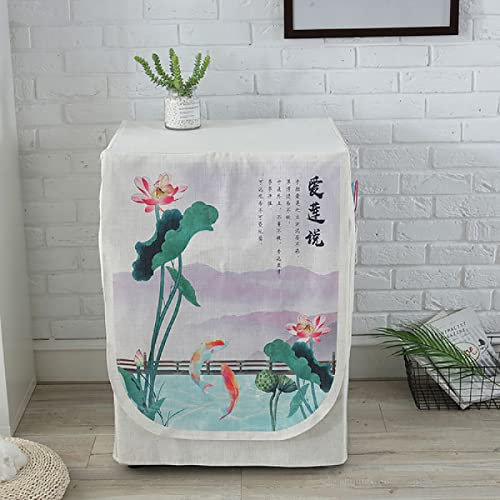 Detergente per Lavatrice,Coperchio per Lavatrice a Carica Frontale Copri Lavasciuga Automatico per la Maggior Parte delle Lavatrici e Asciugatrici a Carica Frontale-A,Lar