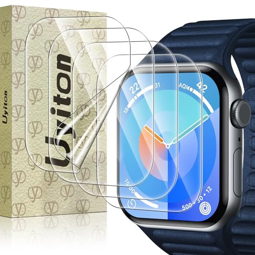 Uyiton für Apple Watch Series 10 46 mm Schutzfolie, 4 Stück Weich EPU Folie Selbstheilung HD-Klar Anti-Staub Displayschutz Folie für iWatch 46 mm