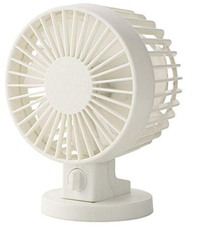 WALFREW Ventilatore Mini USB Ventilatore da scrivania Portatile Ultra-Tranquille Quadri elettrici creativi Desktop Silenzioso con Doppio Lato Lame a casa(White)