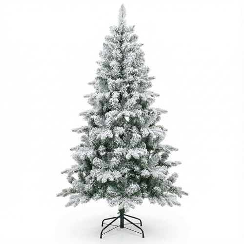 Azorex Árbol de Navidad Artificial Material PVC Soporte de Metal 150/180/210/240cm (Nevado, 240CM)