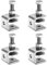 sourcing map 4pcs 304 Stainless Steel C Clamps 0.79 (20mm) Wide Jaw Opening Wood Clamps Metal U Beam Clamp for Woodworking Welding Building Household Mounting